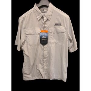 Habit Short Sleeve Fishing Shirt‎ Men's Size Med UPF 40 Solar Factor Protection